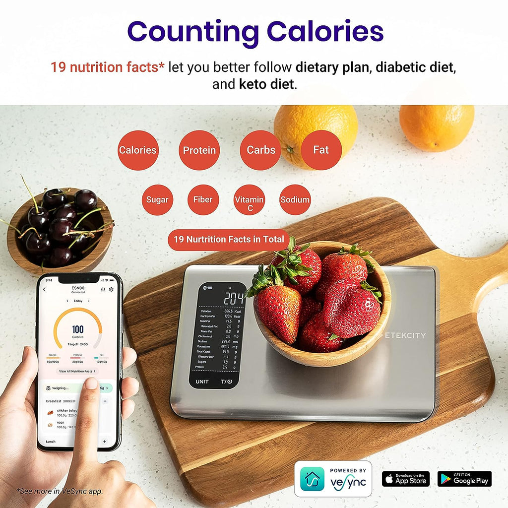 Smart Digital Kitchen Scale with App