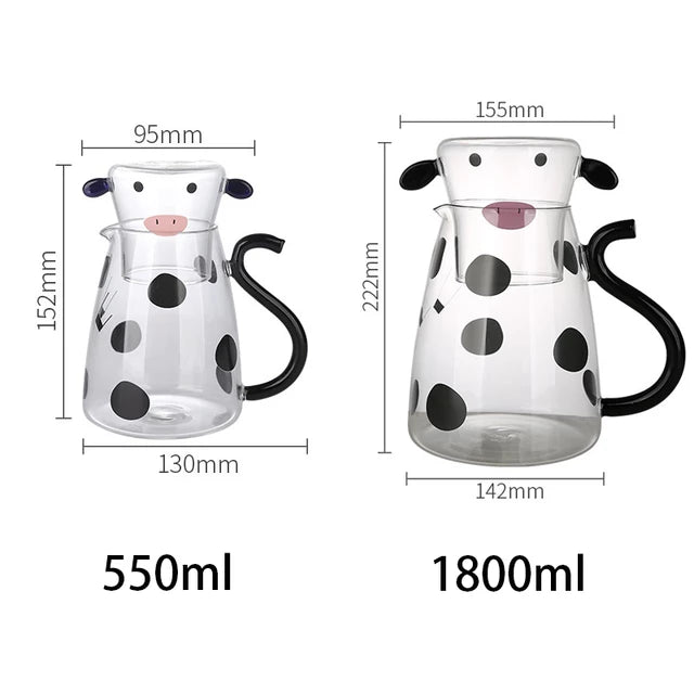 Cowrafe™ Cute Cow Glass Pitcher