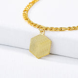 Hex Initial Anklet